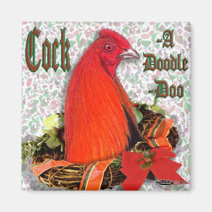Christmas Cockadoodledoo Magnet