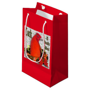 Christmas Cockadoodledoo Small Gift Bag