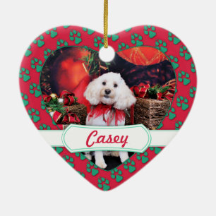 Christmas - Cockapoo - Casey Ceramic Ornament
