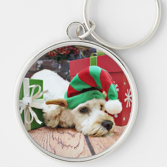 Christmas - Cockapoo - KC Keychain (Front)