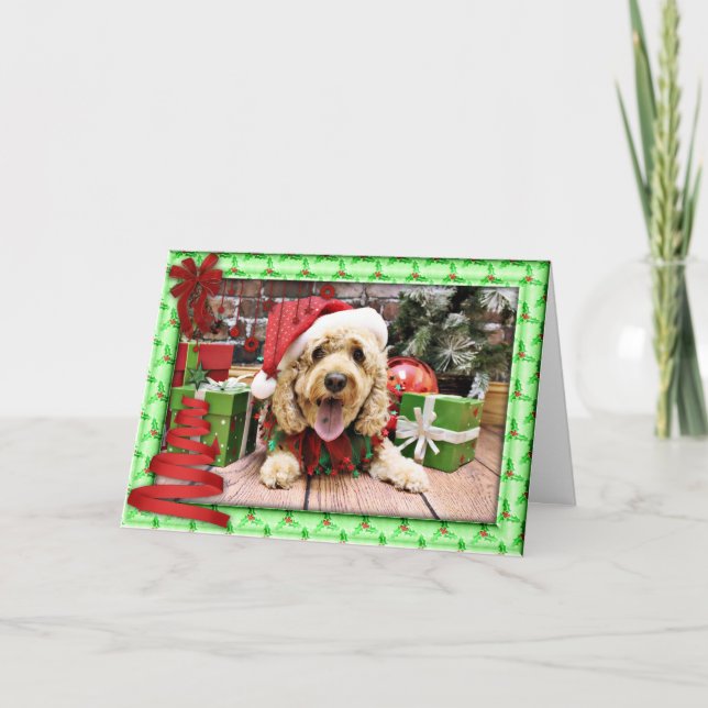Christmas - Cockapoo - Sadie Holiday Card (Front)