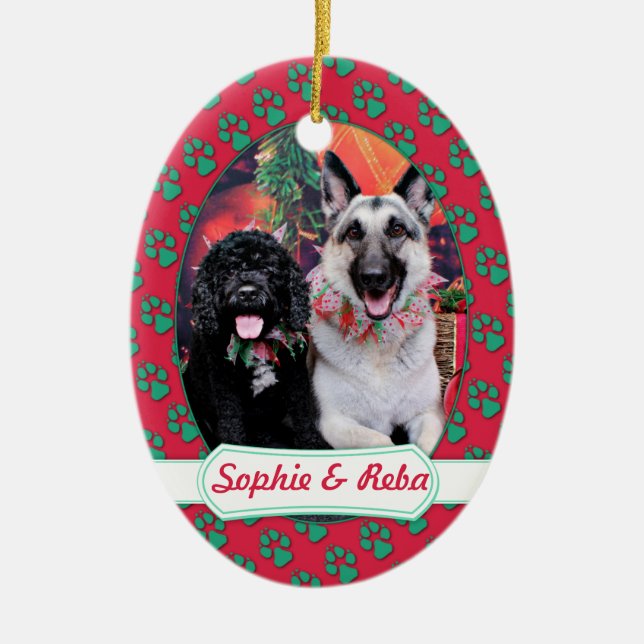 Christmas - Cockapoo Sophie - Reba Shepherd Ceramic Ornament (Front)