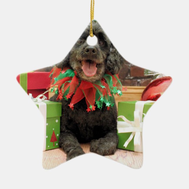 Christmas - Cockapoo - Trumbo Ceramic Ornament (Front)