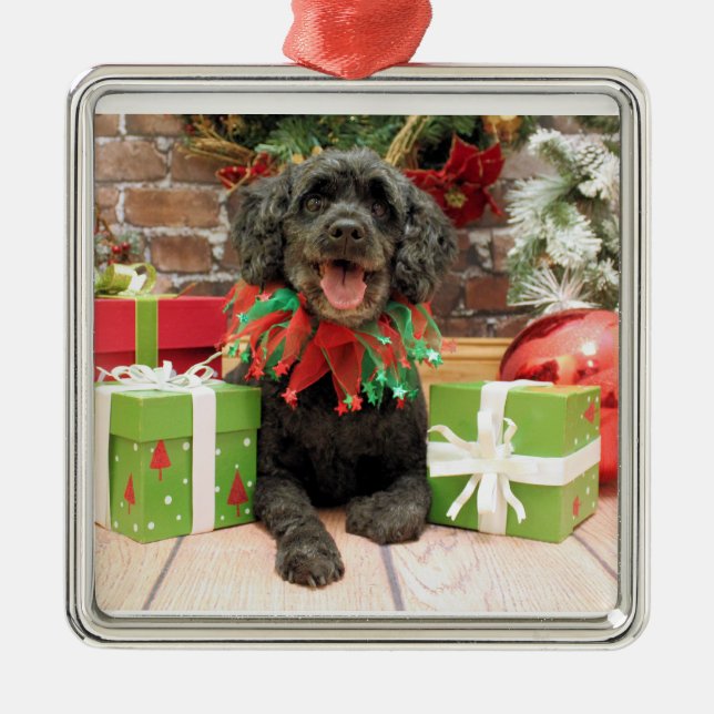 Christmas - Cockapoo - Trumbo Metal Ornament (Front)