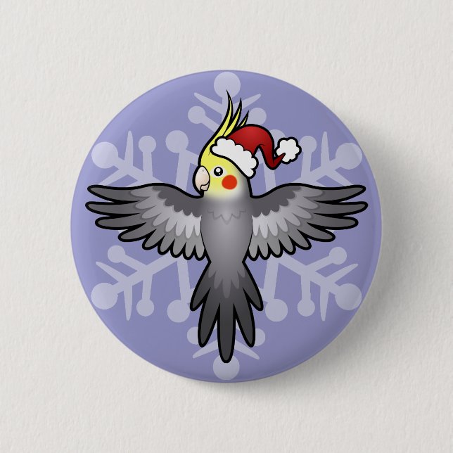 Christmas Cockatiel Button (Front)