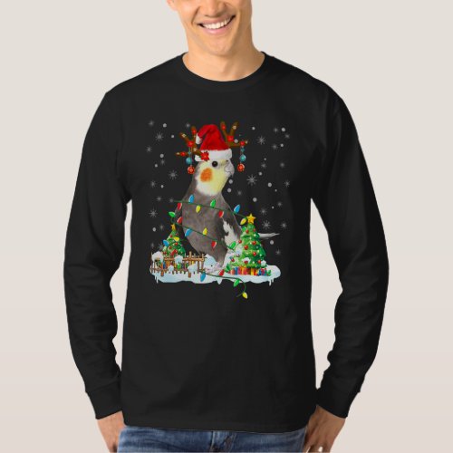 Christmas Cockatiel Lover Santa Cockatiel Christma T_Shirt