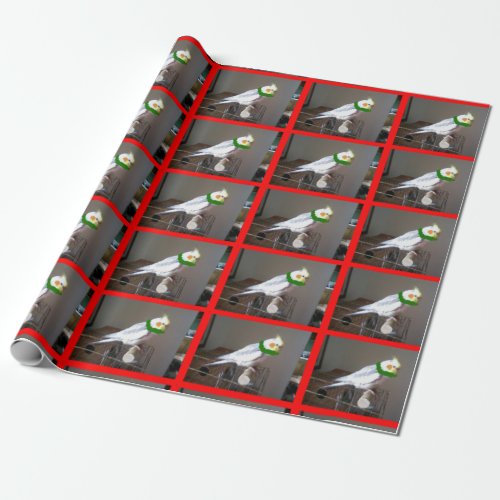 Christmas Cockatiel Wrapping Paper