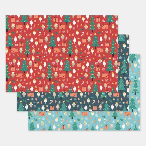 Christmas Cockatiel Wrapping Paper Sheets