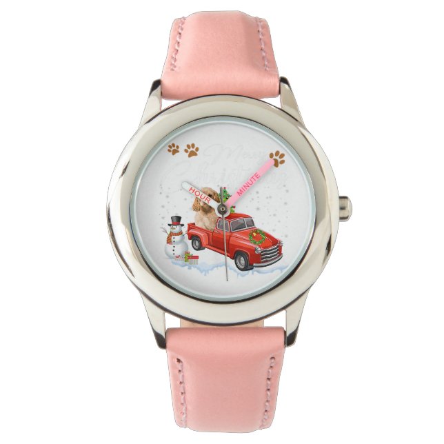 Christmas Cocker Spaniel Dog Funny Xmas Truck Dog Watch (Front)