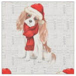 Christmas Cocker Spaniel Dog Woof Word Art Fabric