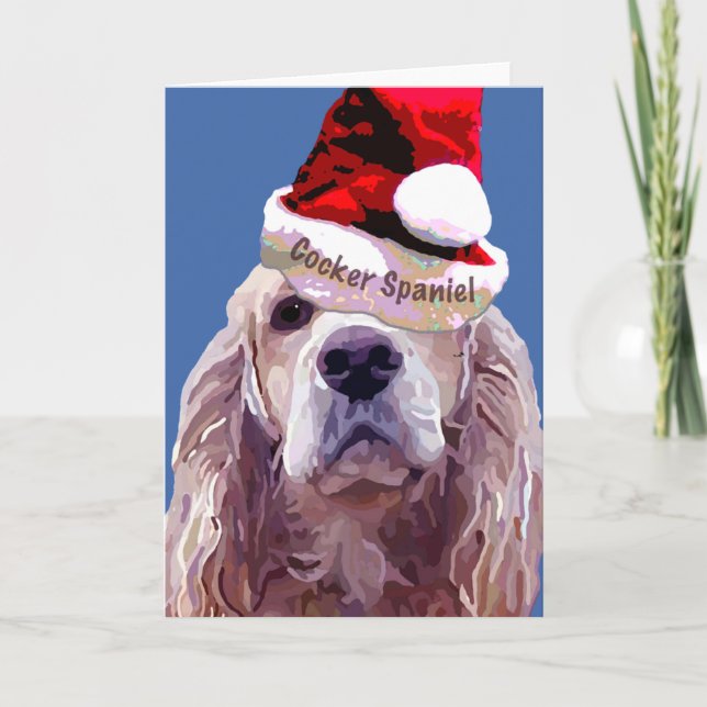 Christmas Cocker Spaniel Holiday Card (Front)