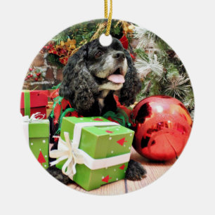 Christmas - Cocker Spaniel - Marshall Ceramic Ornament