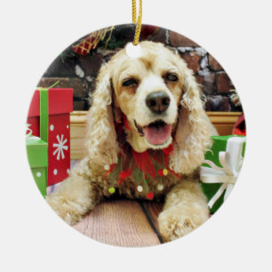 Christmas - Cocker Spaniel - Mollie Ceramic Ornament
