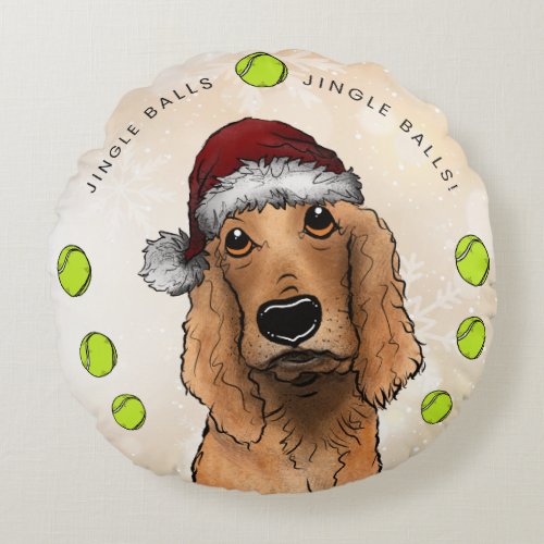 Christmas Cocker Spaniel Pillow _ Jingle Balls