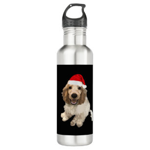Christmas Cocker Spaniel (White) Essential T-Shirt Stainless Steel Water Bottle