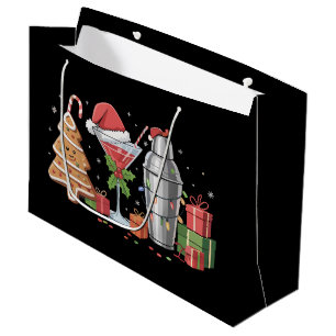 Christmas Cocktail Espresso Martini Drinking Party Large Gift Bag