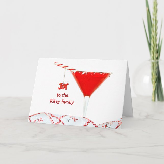 Christmas Cocktail Holiday Card (Front)