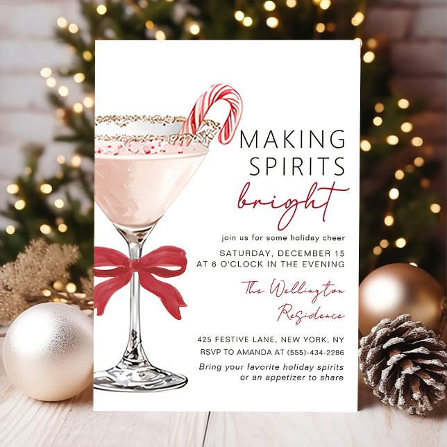 Christmas Cocktail Holiday Party Invitation (Creator Uploaded)