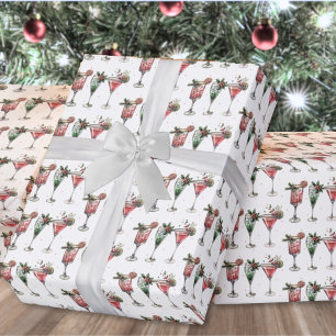 Christmas Cocktail Holiday Wrapping Paper