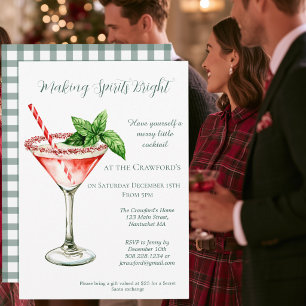 Christmas Cocktail Martini Holiday Party Invitation