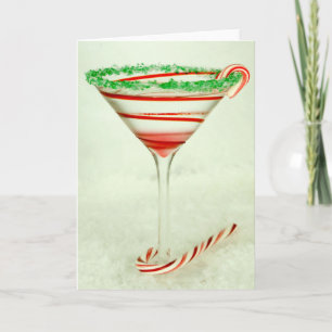 Christmas Cocktail Mrs. Claustini Holiday Card
