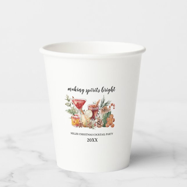 Christmas Cocktail Paper Cup (Front)