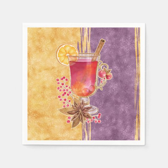 Christmas cocktail paper napkins