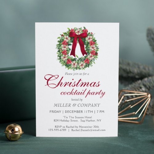 Christmas Cocktail Party Corporate Christmas Party Invitation