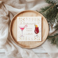 Christmas Cocktail Party Glitter Monogram