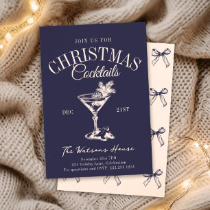 Christmas Cocktail Party Holiday Social Club Invitation