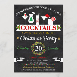 Christmas Cocktail Party Invitation