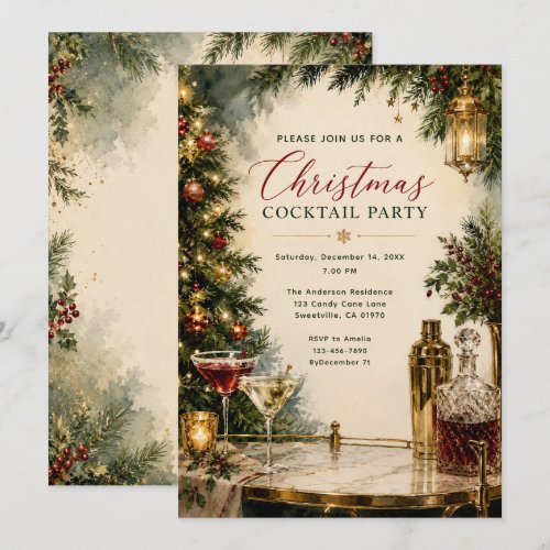Christmas Cocktail Party Invitation