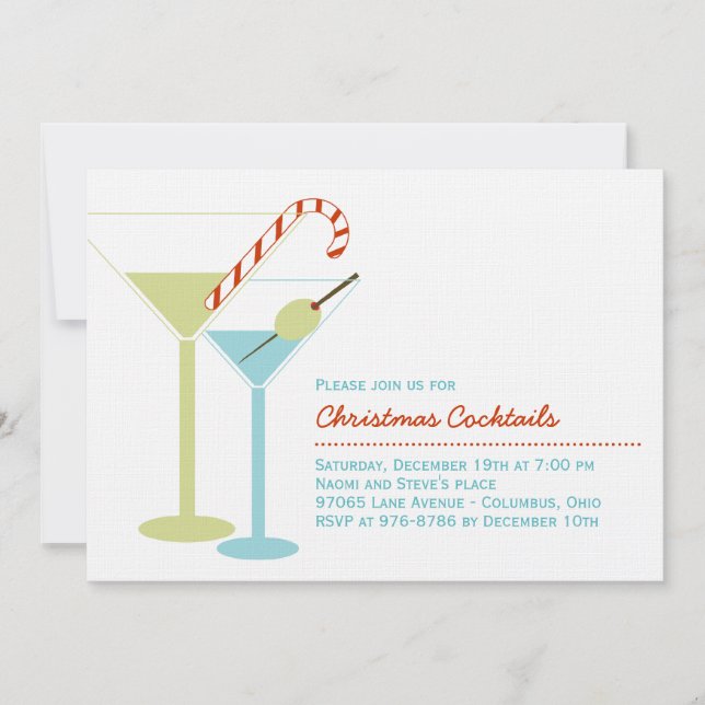 Christmas Cocktail Party Invitation (Front)