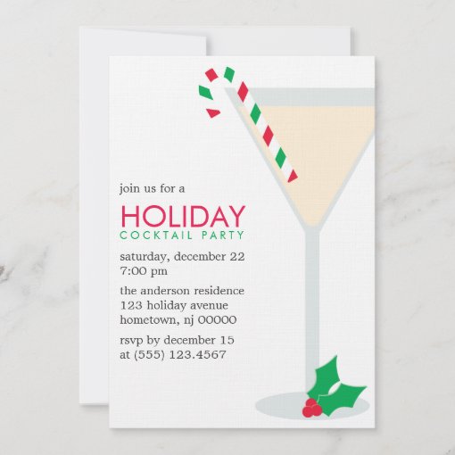 Christmas Cocktail Party Invitations | Zazzle