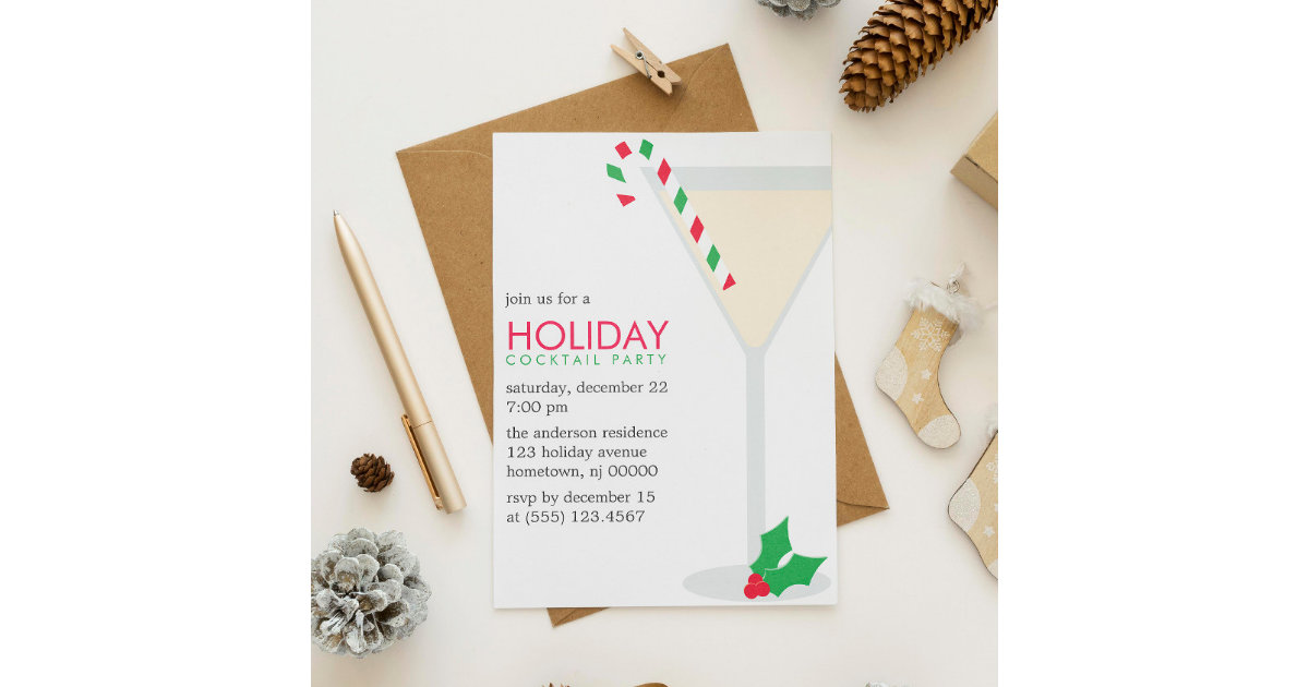 Christmas Cocktail Party Invitations 