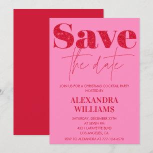 Christmas Cocktail Party Invitations Save the date