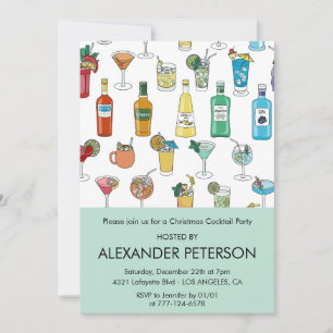 Christmas Cocktail Party invite Contemporary