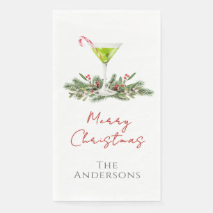 Christmas Cocktail Party Martini Guest Towels
