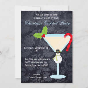 Christmas Cocktail Party Martini Invitation