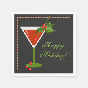 Christmas Cocktail Party Paper Napkins