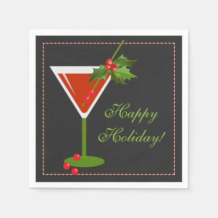 Christmas Cocktail Party Paper Napkins