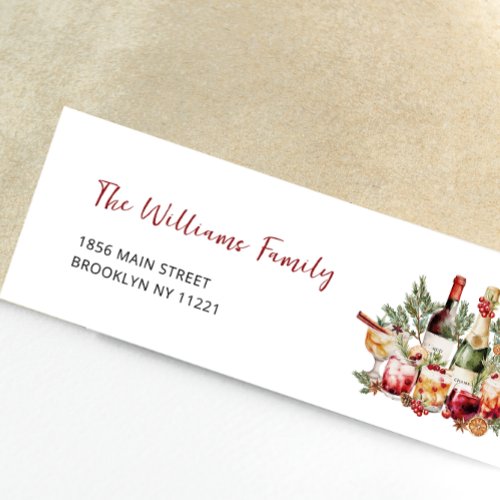 Christmas Cocktail Party Return Address Labels