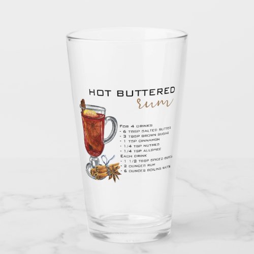 Christmas Cocktail Recipe Hot Buttered Rum  Glass