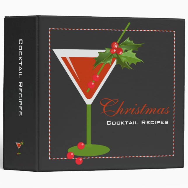 Christmas Cocktail Recipes Binder (Front/Spine)