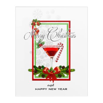 Christmas Cocktail Watercolor Art by ChristmaSpirit at Zazzle