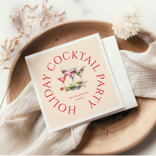 Christmas Cocktail's Elegant Party Napkins