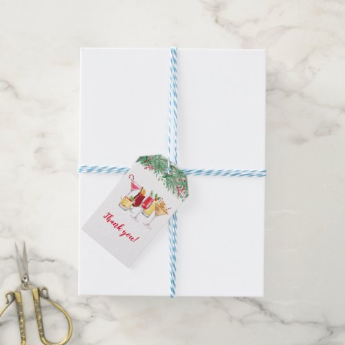 Christmas Cocktails Holiday Party  Gift Tags