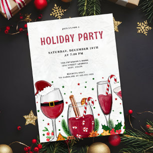 Christmas Cocktails Holiday Party Invitation