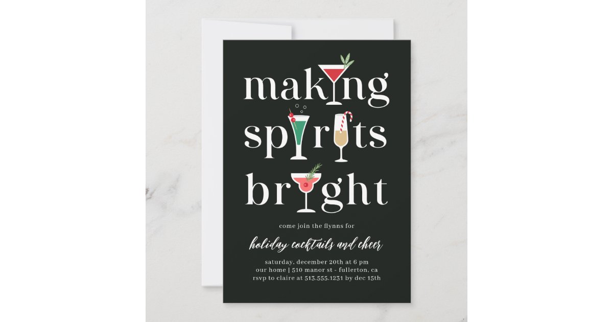 Christmas Cocktails Holiday Party Invitation Zazzle christmas-cocktails-holiday-party-invitation-zazzle