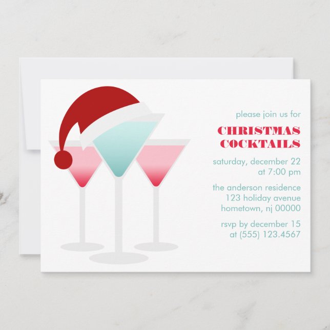 Christmas Cocktails Invitation (Front)
